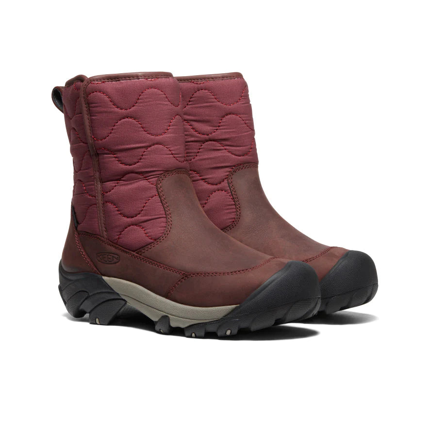 Women's Betty Waterproof Pull-On Boot - burgundy, black