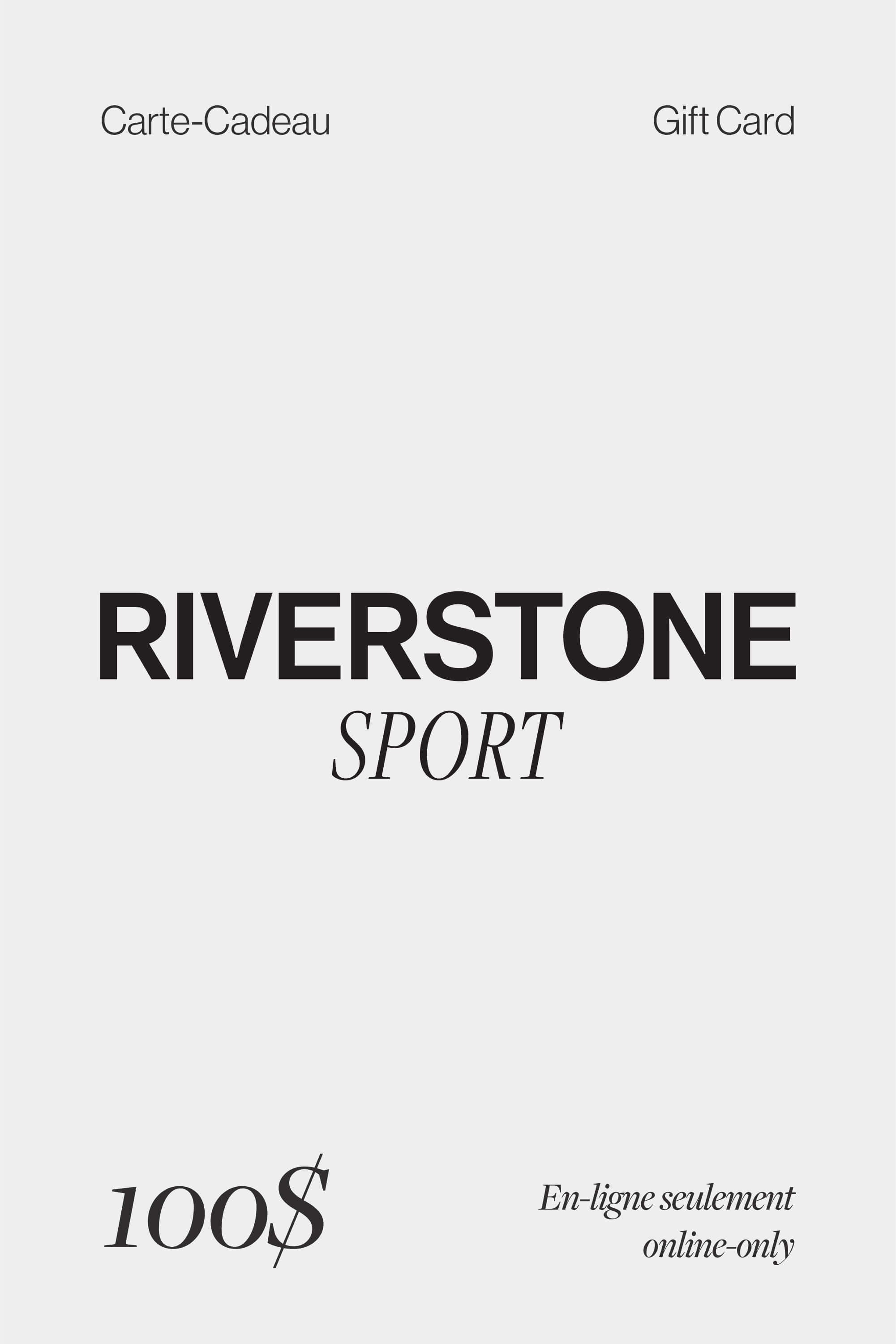 Carte Cadeau Riverstone Sport