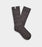 Women's Rib Knit Slouchy Crew Sock - Grey/Black