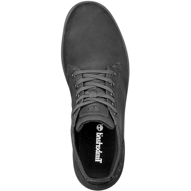 Chukka Davis Square en cuir et tissu pour hommes - black nubuck