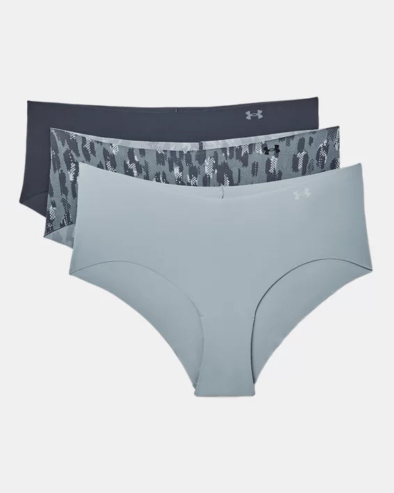 Women's UA Pure Stretch Hipster 3-Pack - grey
