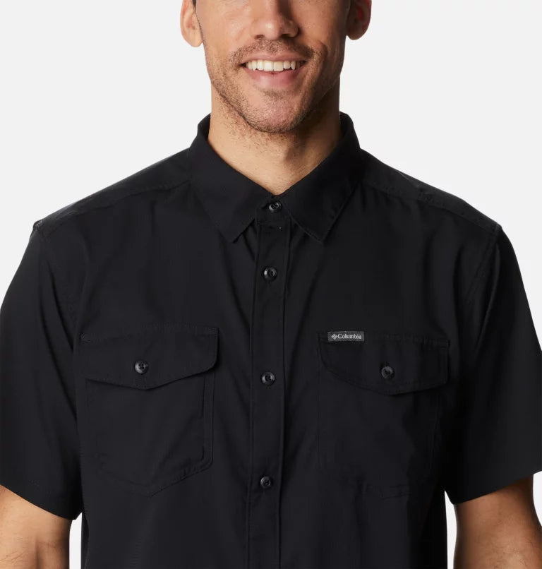 Chemise à manches courtes unie Utilizer II Homme - BLACK