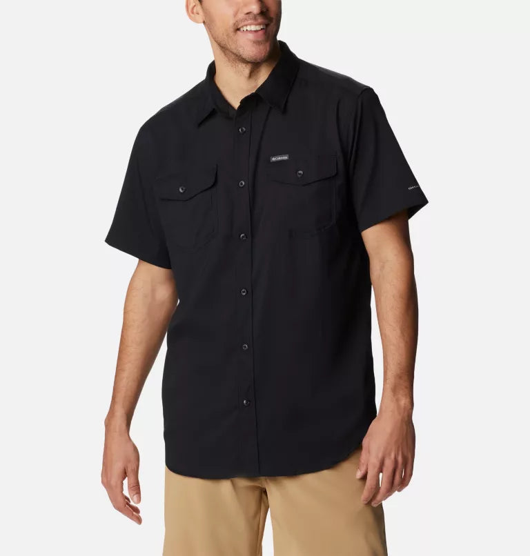 Chemise à manches courtes unie Utilizer II Homme - BLACK