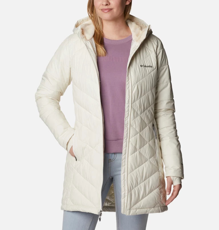 Manteau Long à Capuchon Heavenly Pour Femme - Chalk