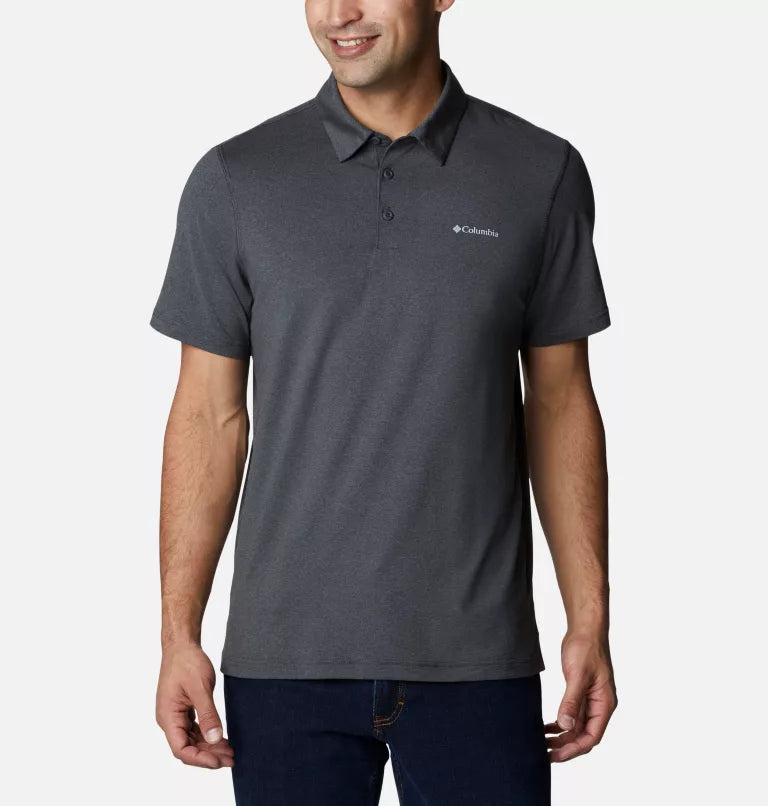 Polo Tech Trail Pour Homme - 013-Shark Heather