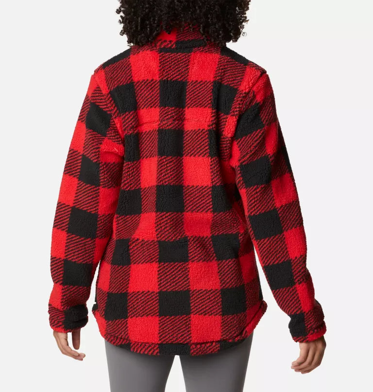 Women's West Bend™ Full Zip Fleece Jacket - 658-Red Lily Check Print