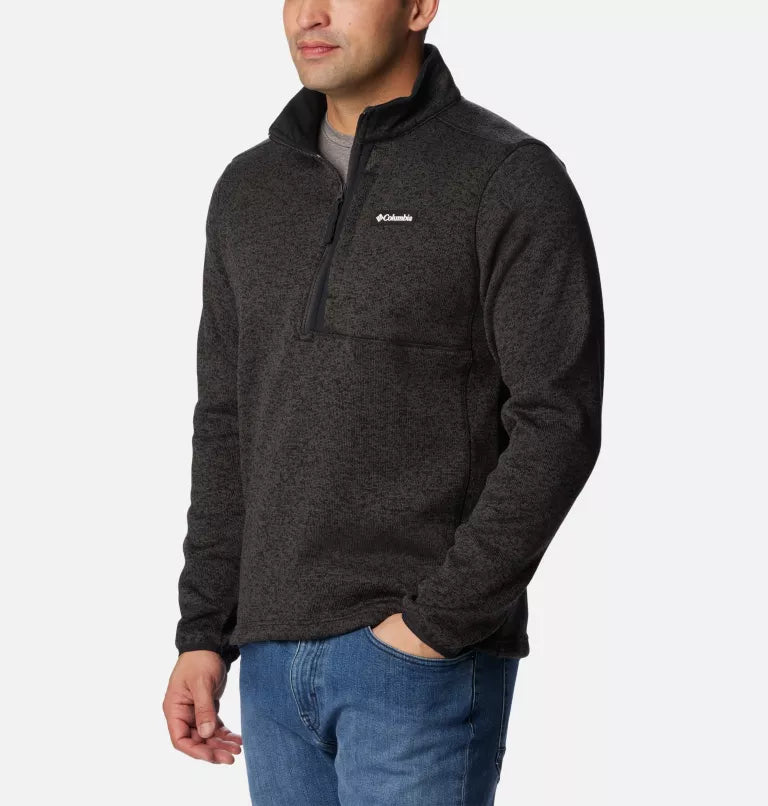 Men's Sweater Weather™ Fleece Half Zip Pullover - Black Heather