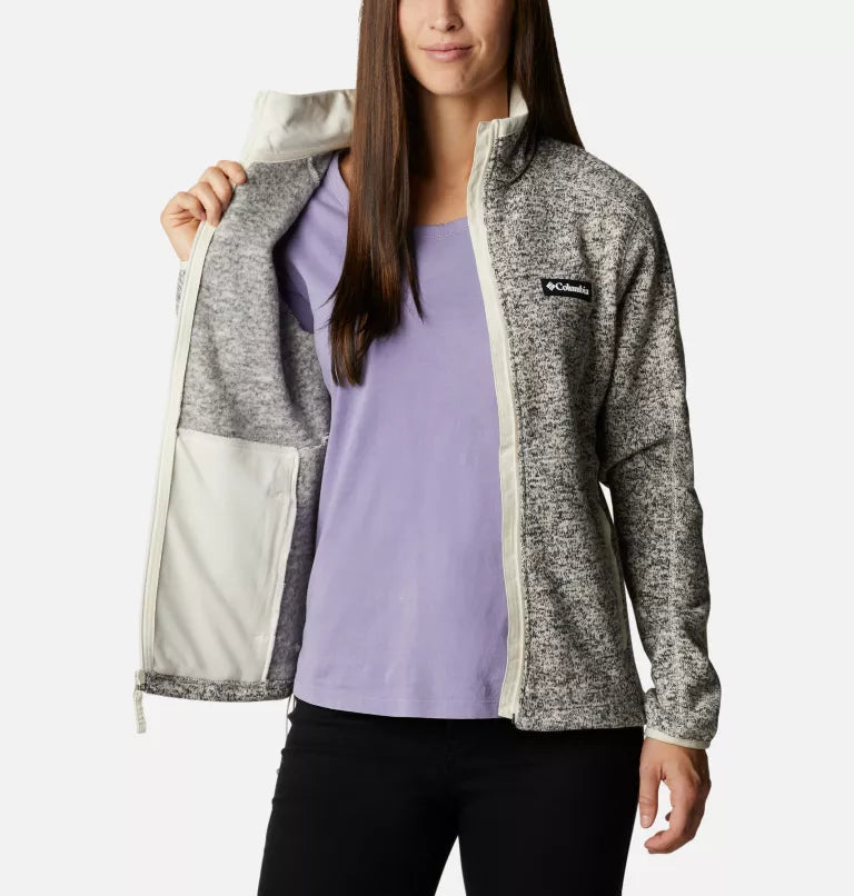 Women's Sweater Weather™ Fleece Full Zip Jacket - 191-Chalk Heather