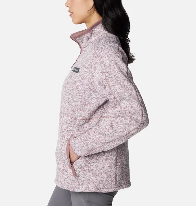 Manteau à fermeture éclair Sweater Weather pour femme- FIG HEATHER / FIG