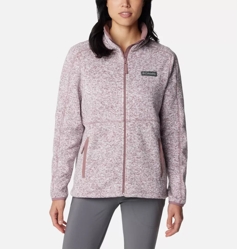 Women's Sweater Weather™ Fleece Full Zip Jacket- FIG HEATHER / FIG