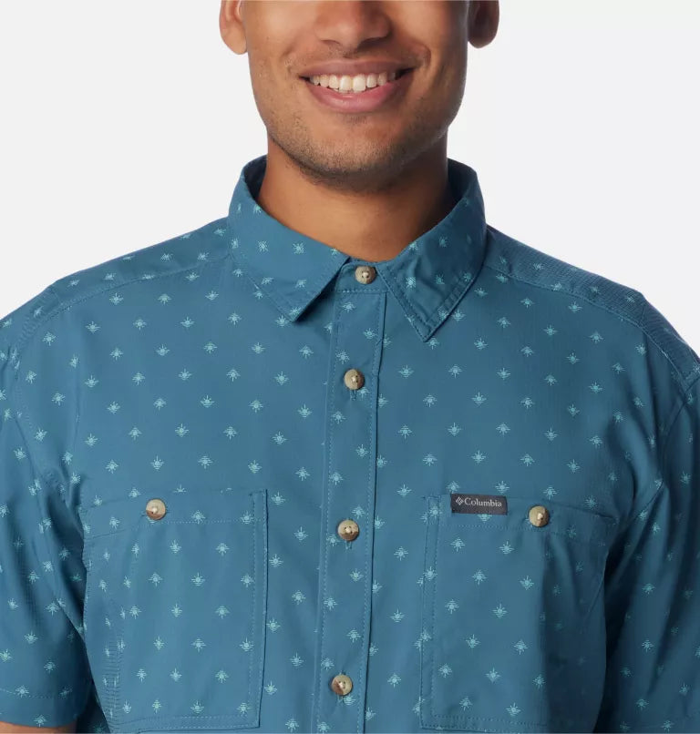 Chemise tissée imprimée à manches courtes Utilizer Homme - 336 - CLOUDBURST DAWN DOT