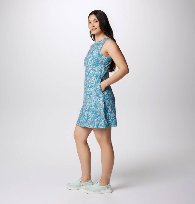 WOMEN'S PFG FREEZER™ PRINT TANK DRESS - CANYON BLUE SERENOA