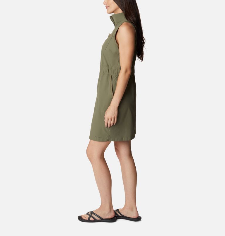 WOMEN'S LESLIE FALLS DRESS - STONE GREEN