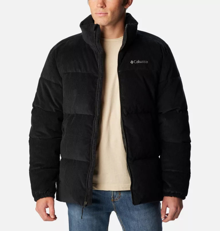 Manteau en Velours Côtelé Puffect Pour Hommes - Black