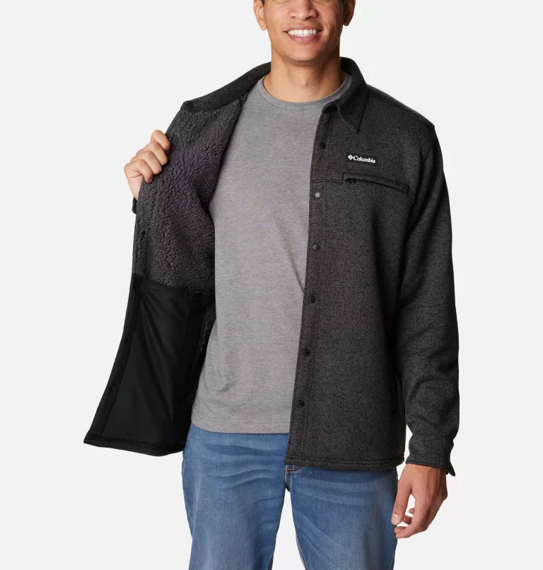 Manteau-Chemise à Fermeture éclair Sweater Weather Pour Hommes - Black Heather