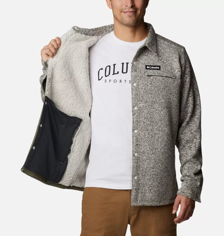 Manteau-Chemise à Fermeture éclair Sweater Weather Pour Hommes - Dark Stone