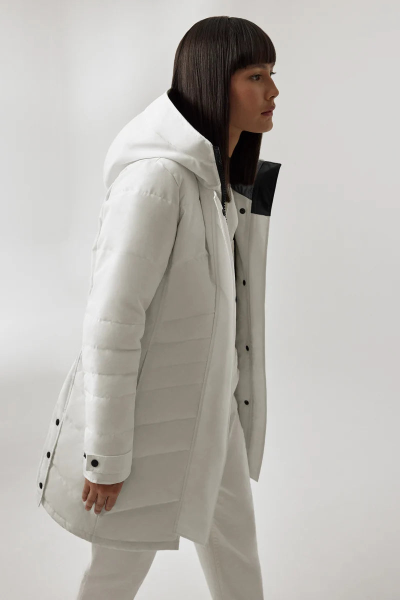 Parka Lorette en satin haute performance Black Label - North Star White