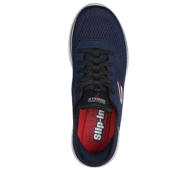 Skechers Slip-ins: GO WALK 7 - Free Hand 2 - NAVY / RED