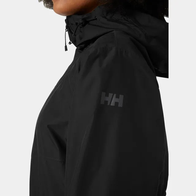 Women's Essence Mid-Length Raincoat - BLACK