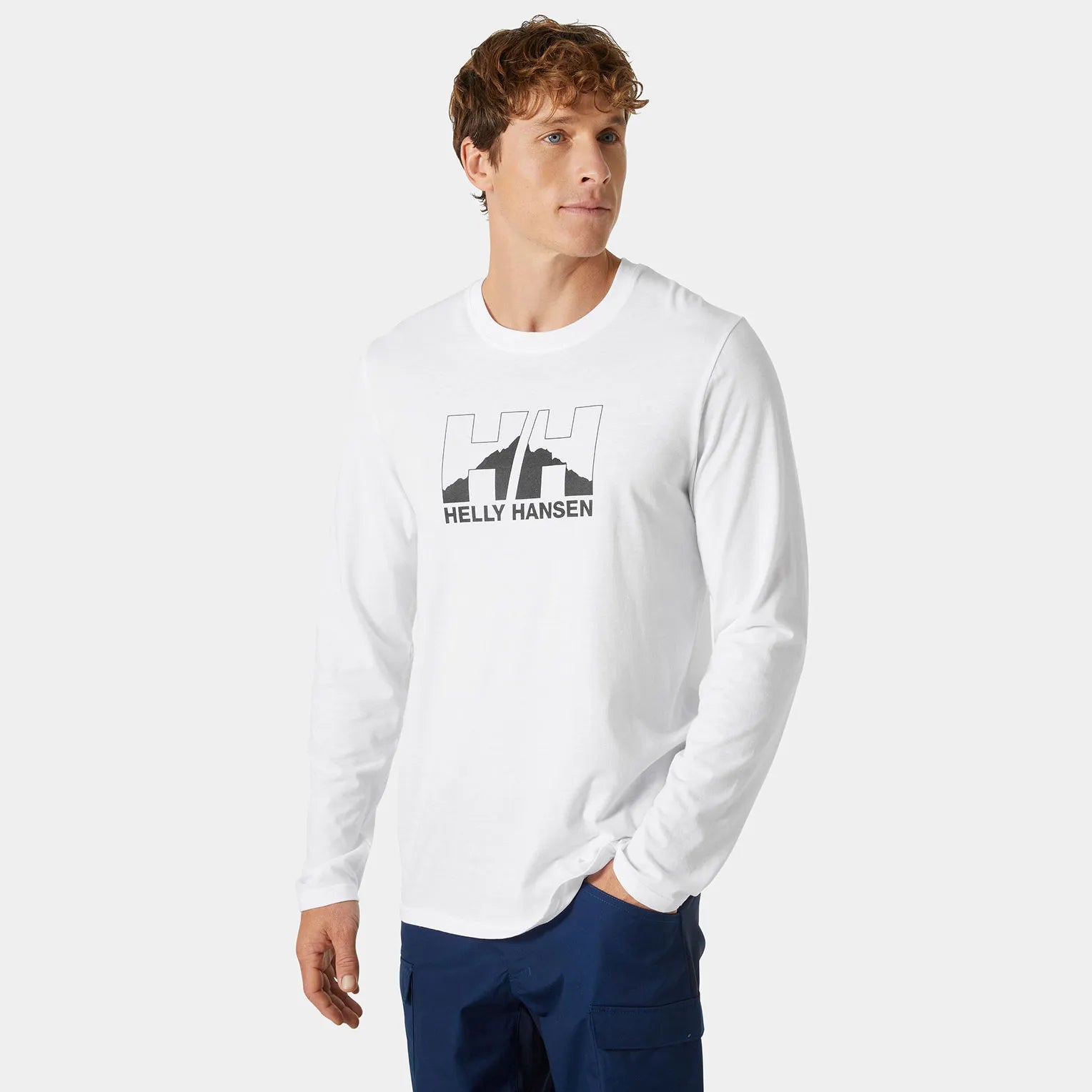 Men's Nord Graphic Longsleeve T-Shirt - White