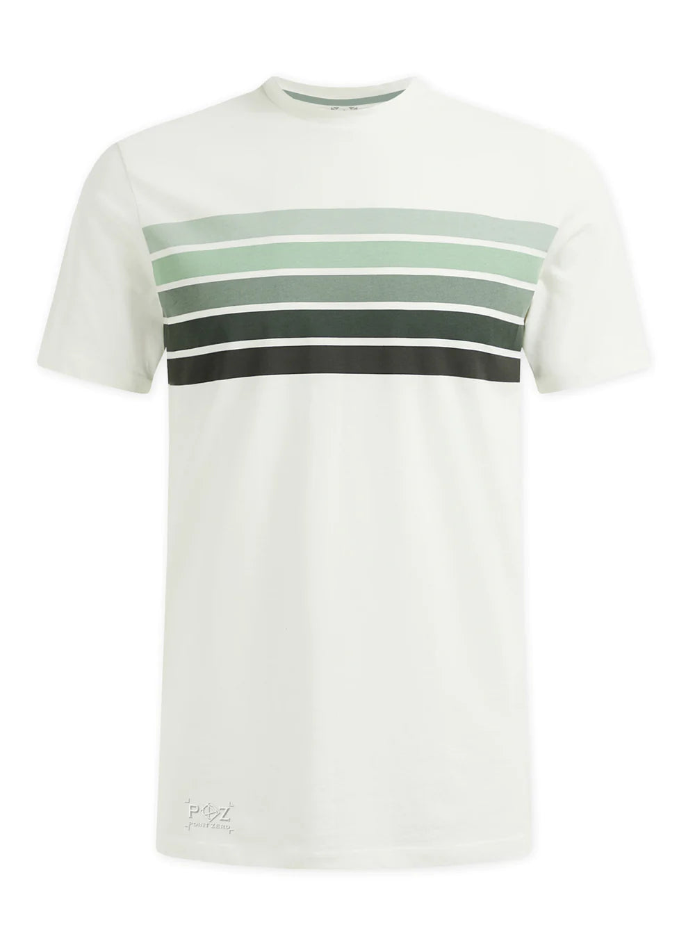 TARY T-shirt semi-fit imprimé rayures - Mint