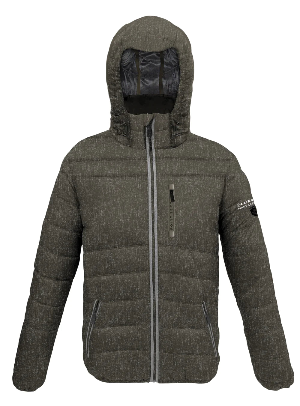 LOWELL Detachable Hood Ultralight Jacket  - Ivy Melange