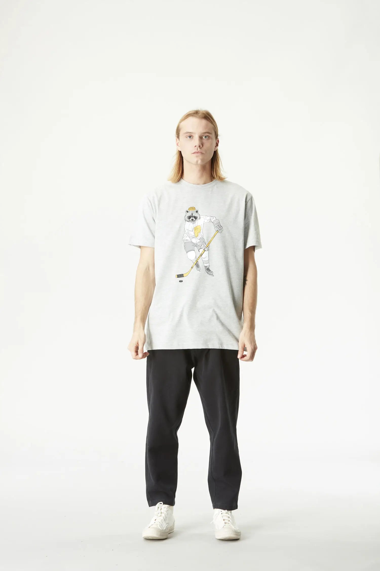 LAKIN TEE - GREY MELANGE