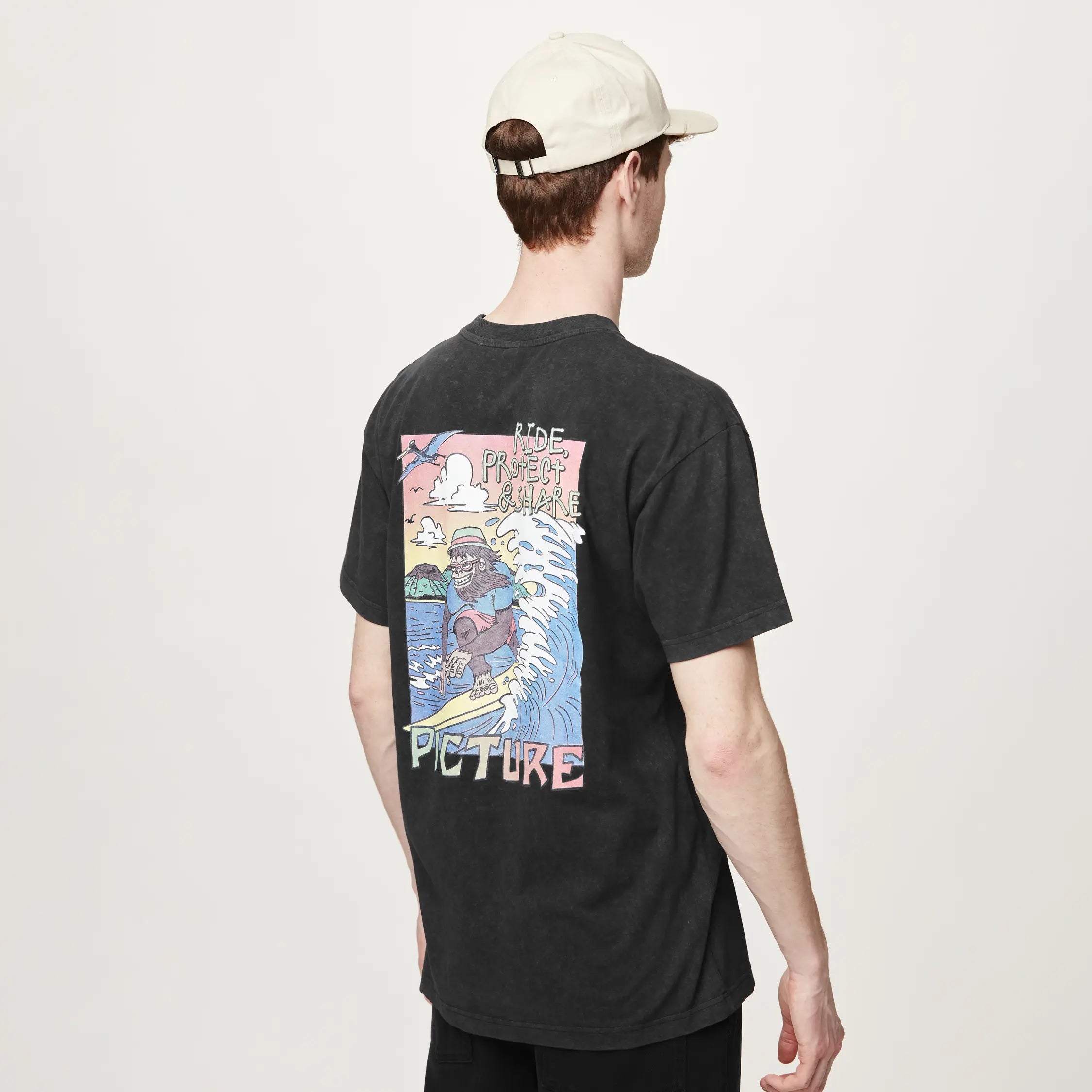 TSUNAMI TEE - BLACK WASHED