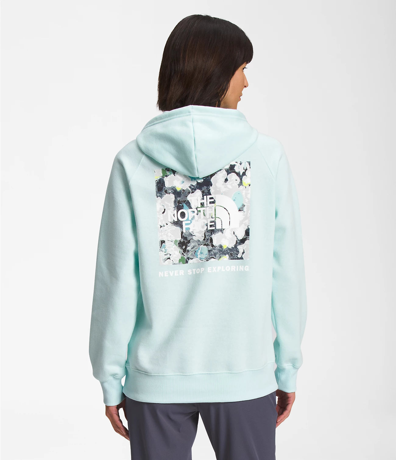 Women’s Box NSE Pullover Hoodie - Skylight Blue / Summit Navy Abstract Floral Print