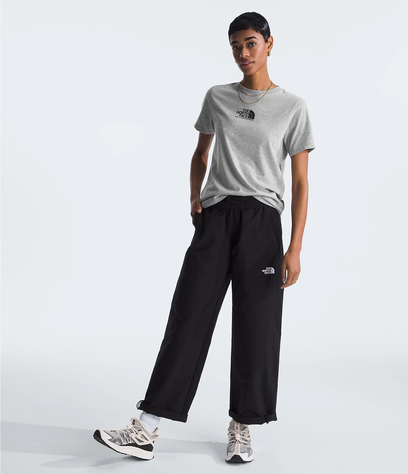 Women’s court-Sleeve Fine de style alpin t-shirt - TNF LIGHT GREY HEA