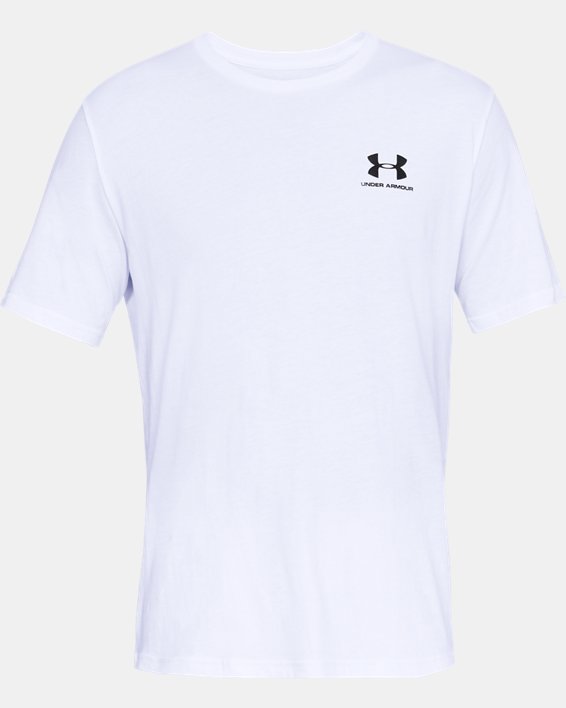 UA Sportstyle – T-shirt à manches courtes avec logo à gauche de la poitrine pour hommes - WHITE - 100