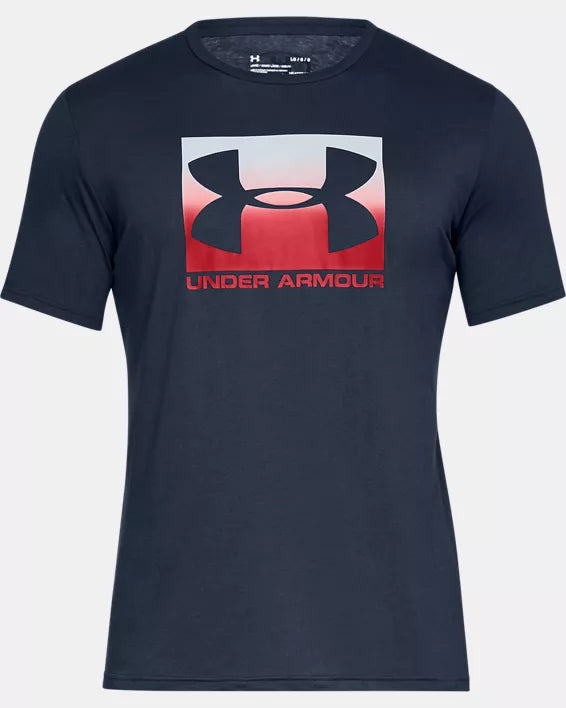 T-shirt à manches courtes UA Boxed Sportstyle pour hommes - navy
