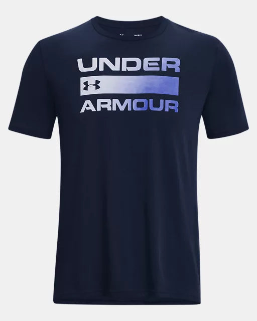 T-shirt à manches courtes UA Team Issue Wordmark pour hommes - navy