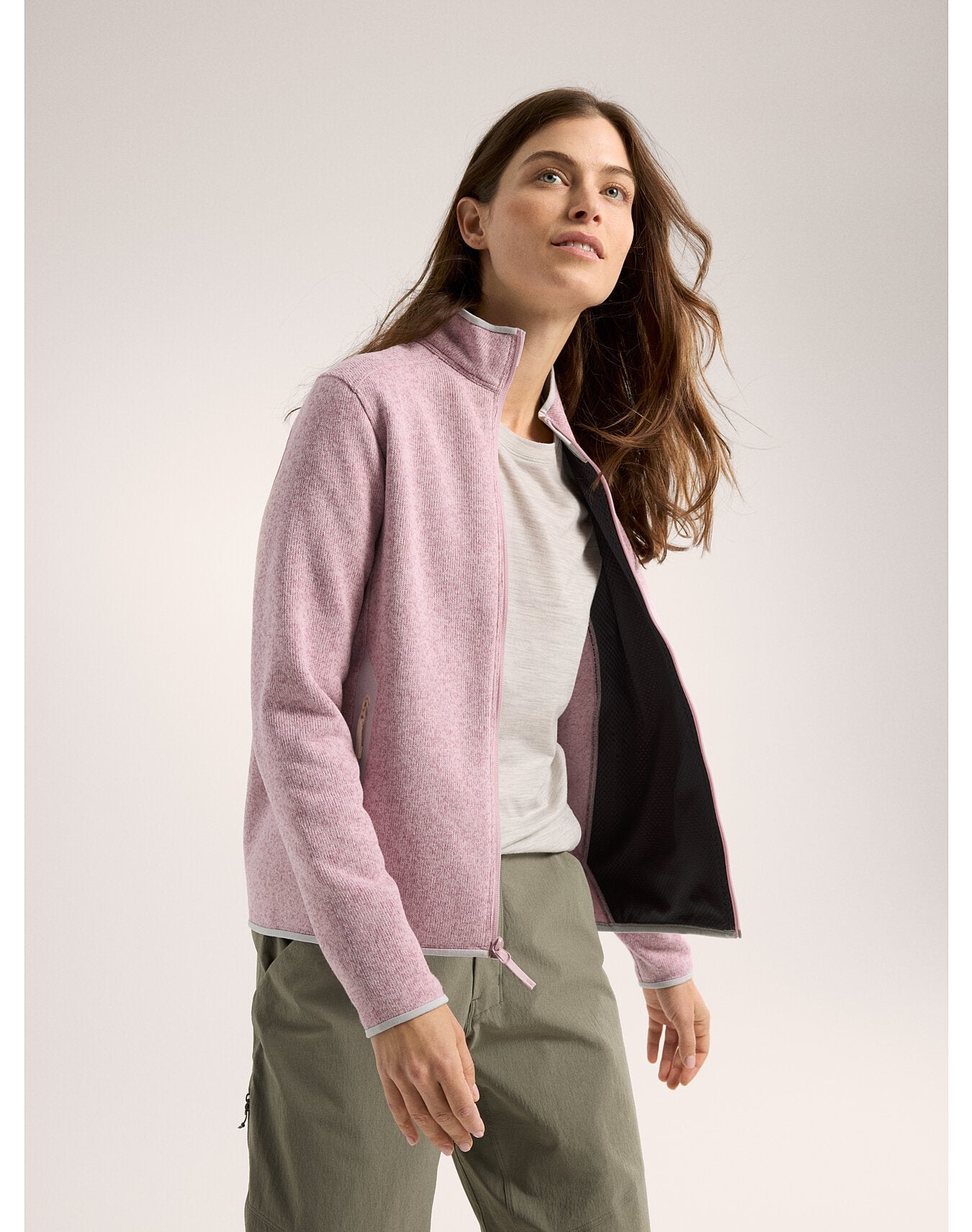 CARDIGAN COVERT FEMME - ALPINE ROSE HEATHER