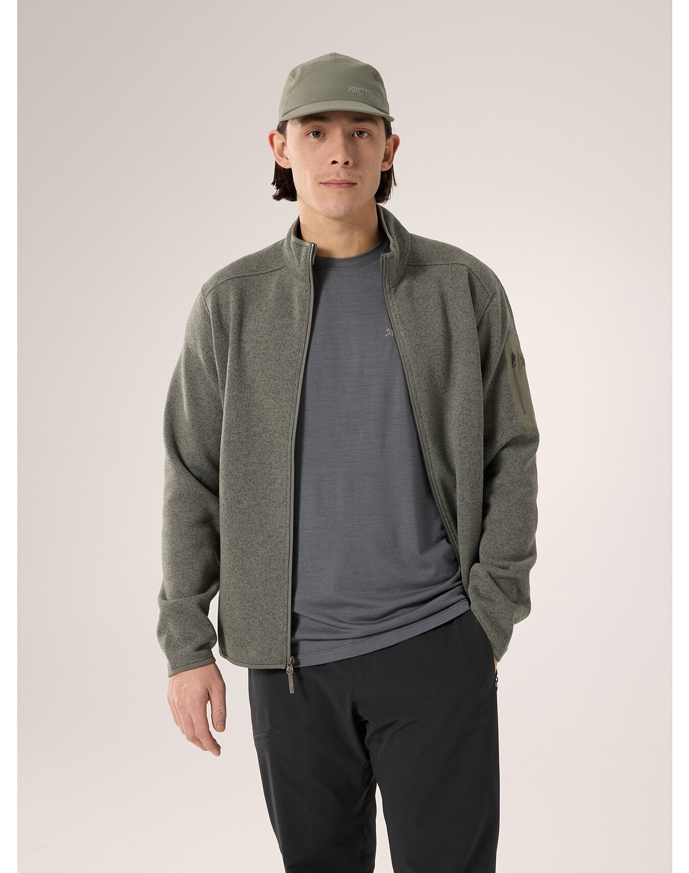 COVERT CARDIGAN HOMME - FORAGE HEATHER