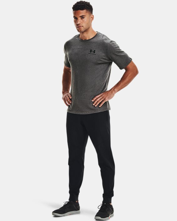 UA Sportstyle – T-shirt À Manches Courtes Avec Logo À Gauche De La Poitrine Pour Hommes - GREY- 019