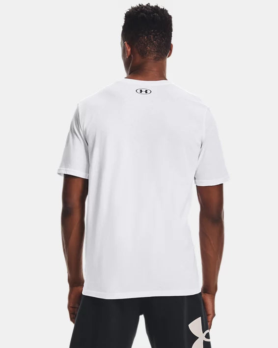 UA Sportstyle – T-shirt à manches courtes avec logo à gauche de la poitrine pour hommes - WHITE - 100