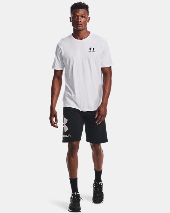 UA Sportstyle – T-shirt à manches courtes avec logo à gauche de la poitrine pour hommes - WHITE - 100