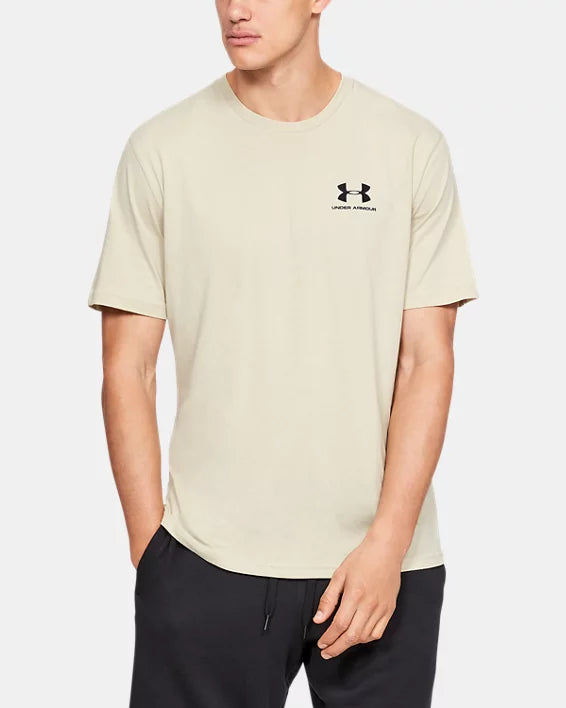 UA Sportstyle – T-shirt à manches courtes avec logo à gauche de la poitrine pour hommes - BRUN -289