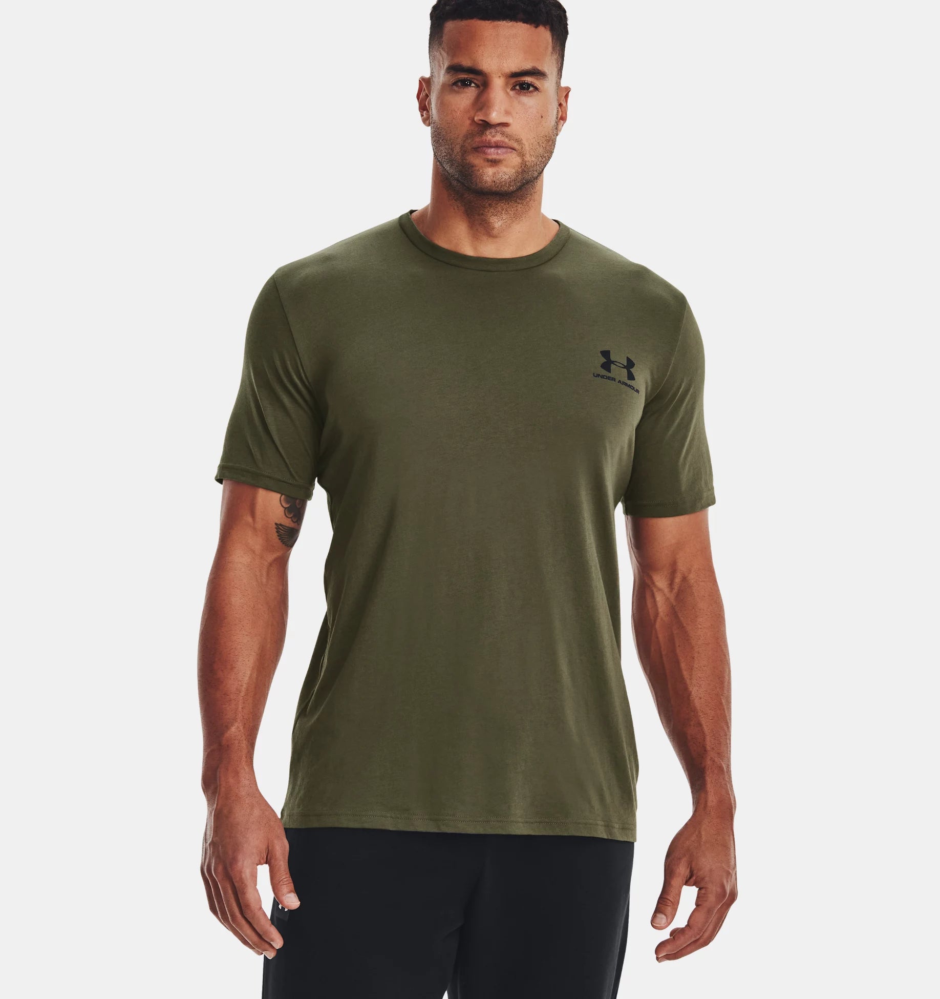 Men's UA Left Chest Logo Short Sleeve - GREEN - 390