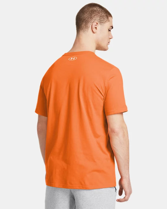 UA Sportstyle – T-shirt à manches courtes avec logo à gauche de la poitrine pour hommes - ORANGE-810