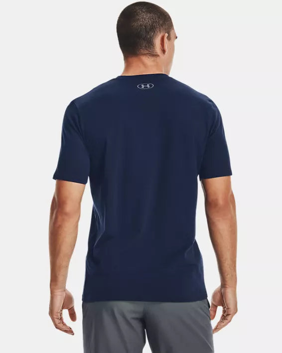 T-shirt à manches courtes UA Boxed Sportstyle pour hommes - navy