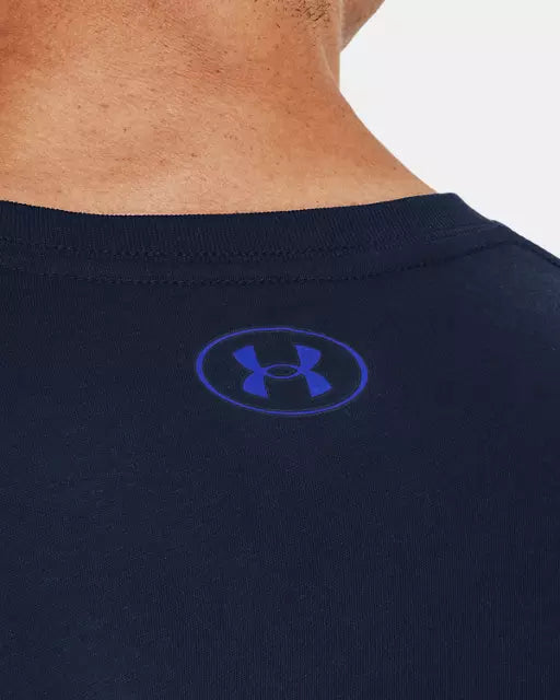 T-shirt à manches courtes UA Team Issue Wordmark pour hommes - navy