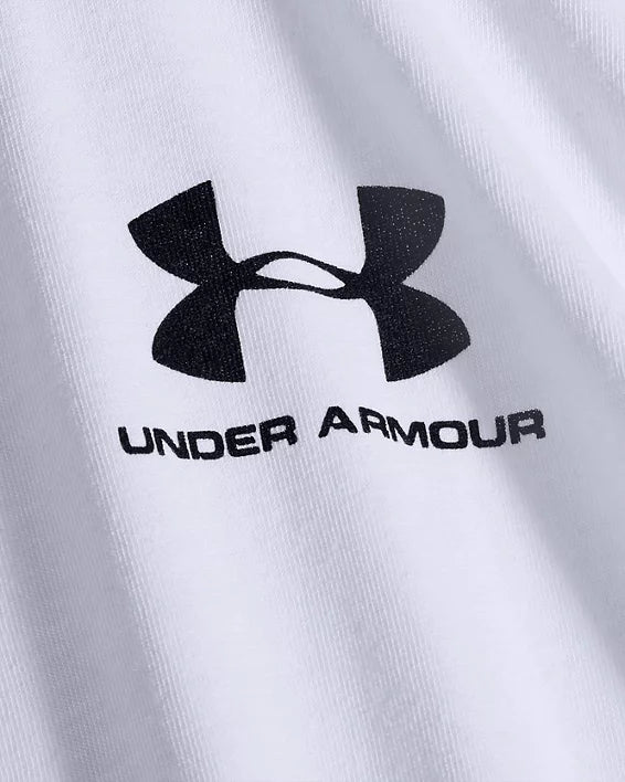 Men's UA Sportstyle Left Chest Long Sleeve - white