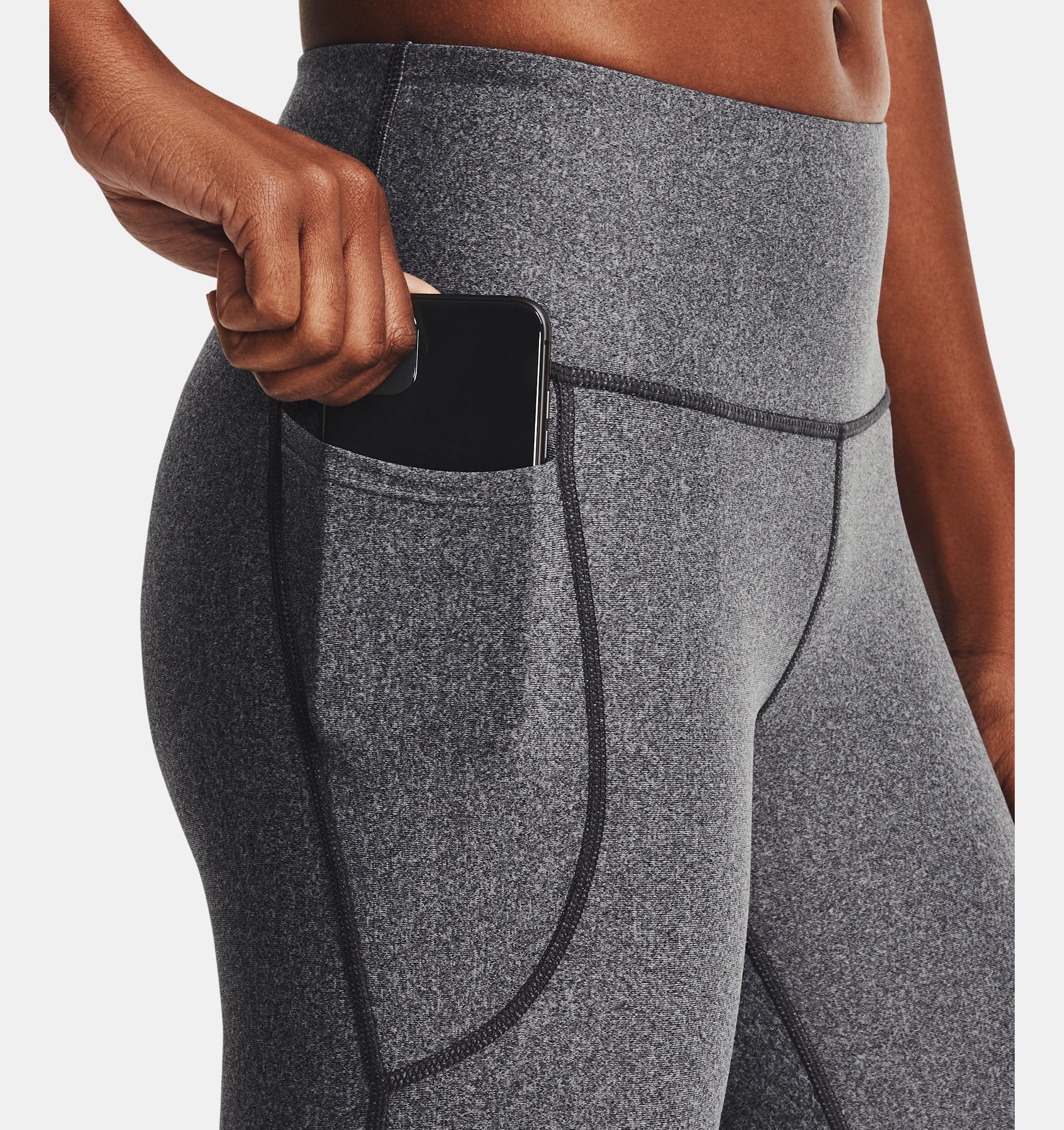 Women's HeatGear® No-Slip Waistband Capris - grey