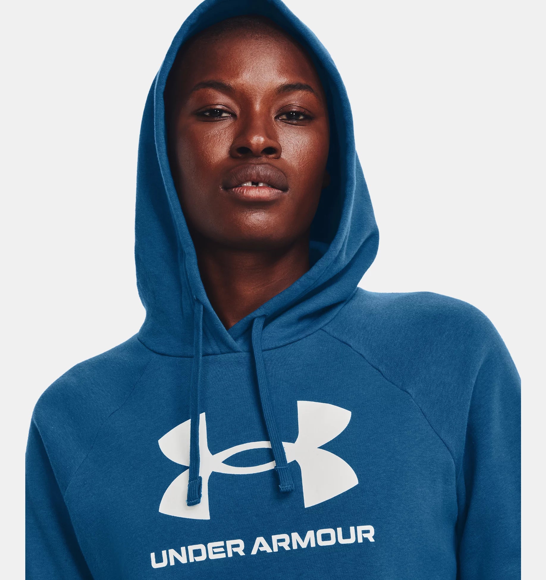 Women's UA Rival Fleece Big Logo Hoodie - Blue-426