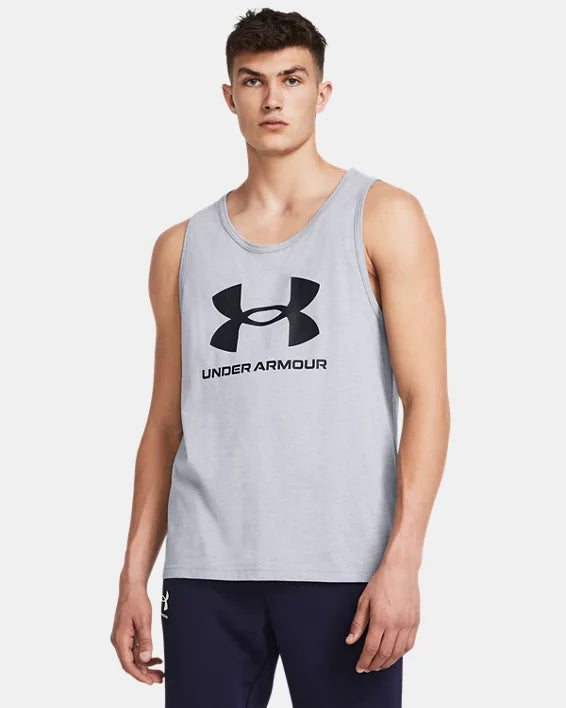 Men's UA Logo Tank - GREY - 035