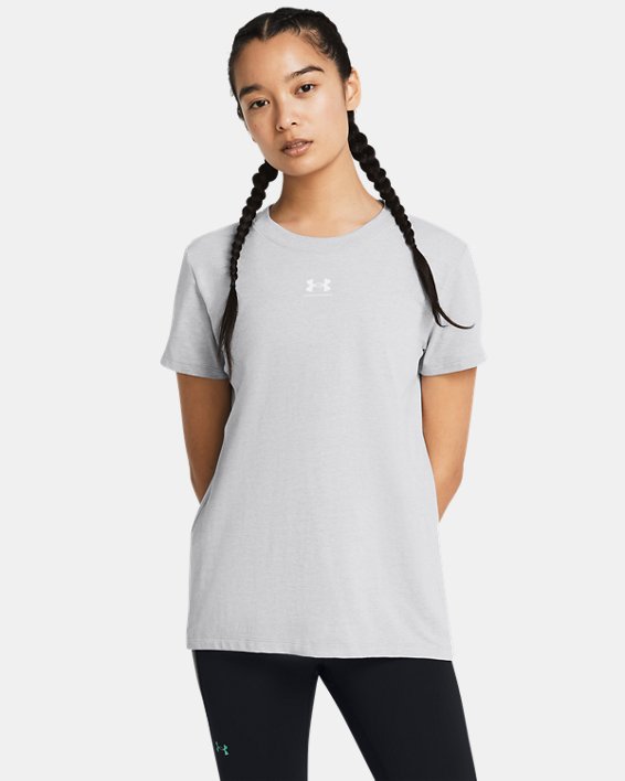 Women's UA Rival Core Short Sleeve - GREY - 012