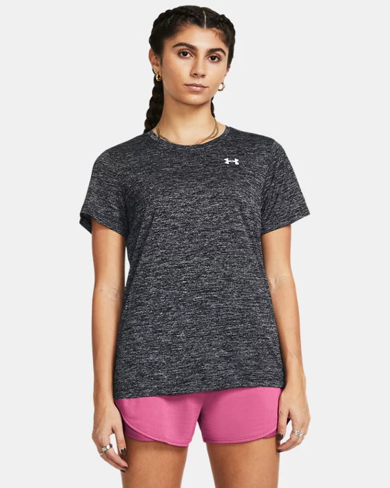 T-shirt UA Tech Twist Pour Femmes - BLACK -001