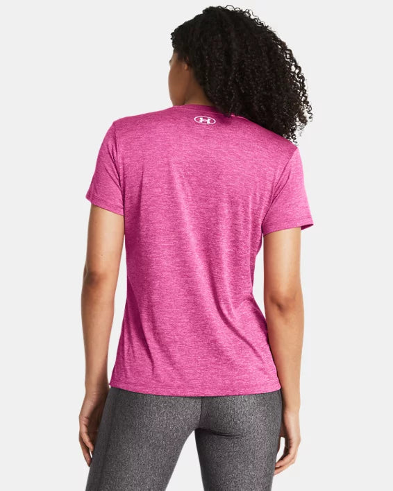 T-shirt UA Tech Twist Pour Femmes - PINK- 652